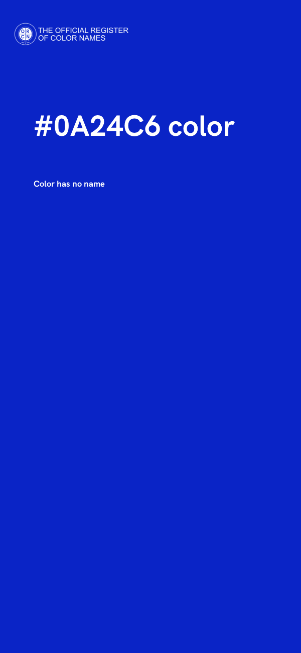 #0A24C6 color image