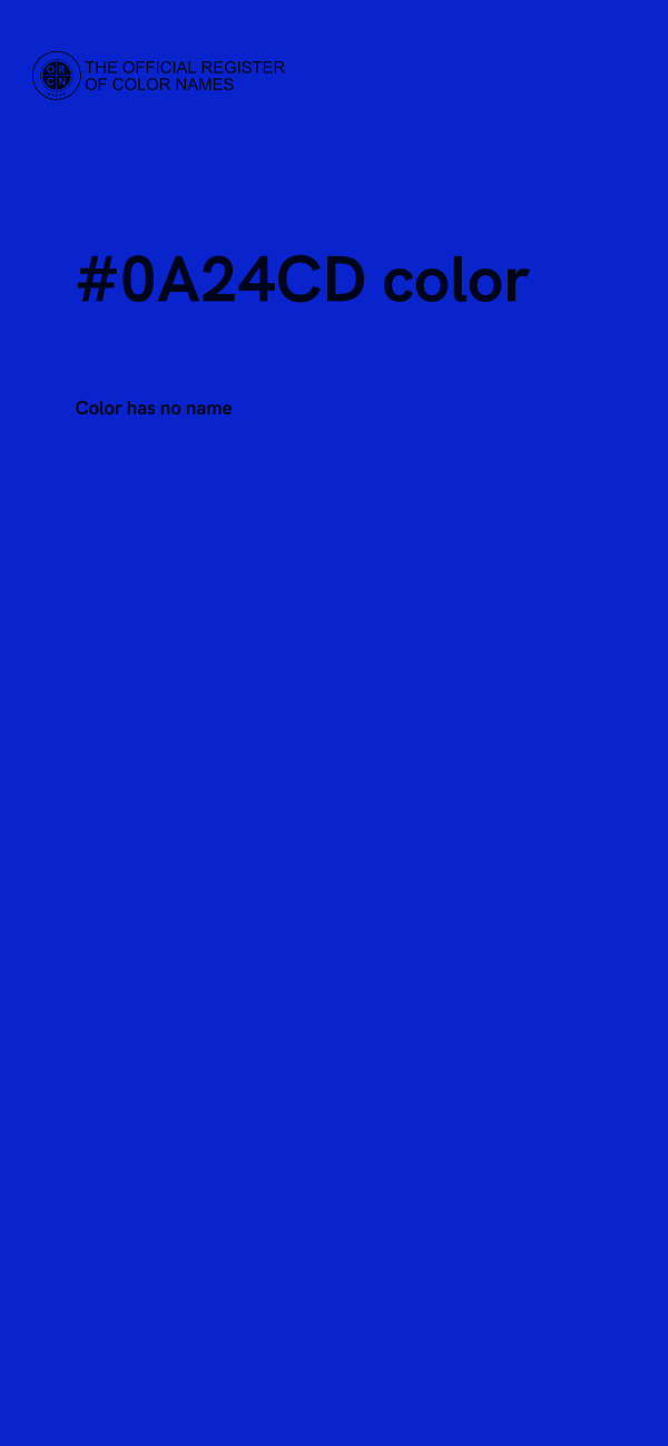 #0A24CD color image