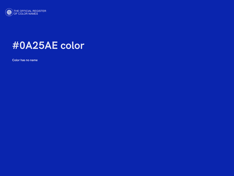 #0A25AE color image