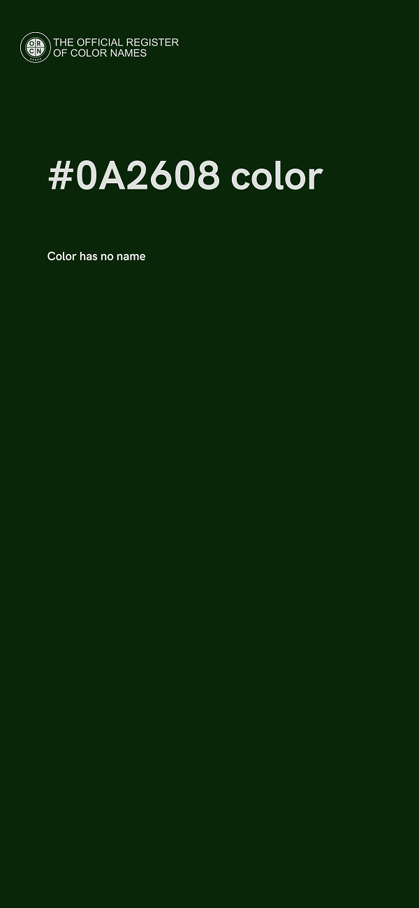#0A2608 color image