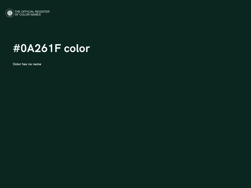 #0A261F color image