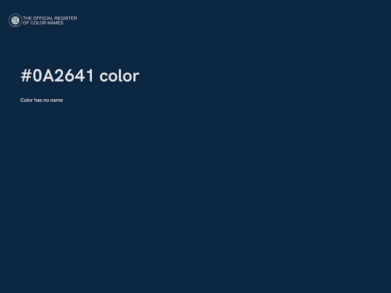#0A2641 color image