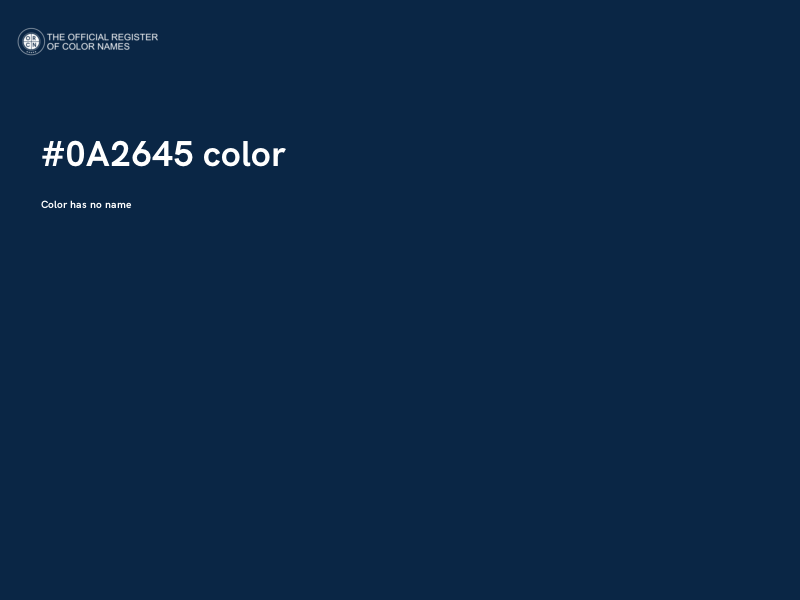 #0A2645 color image