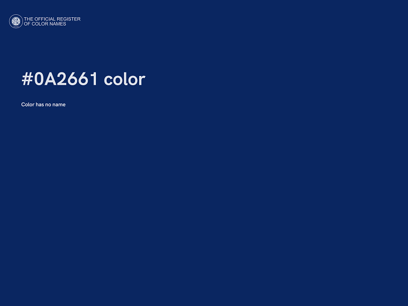 #0A2661 color image