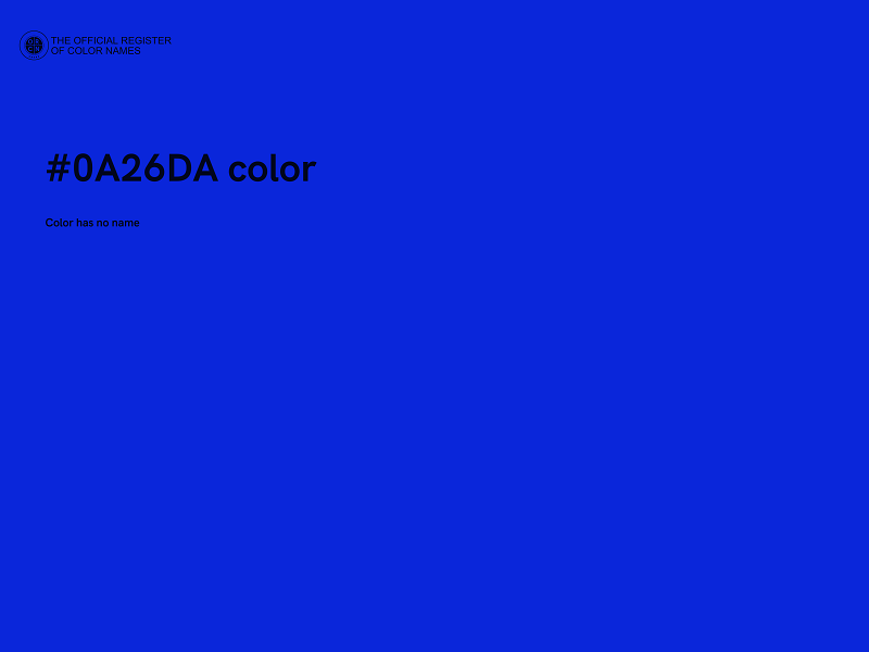 #0A26DA color image