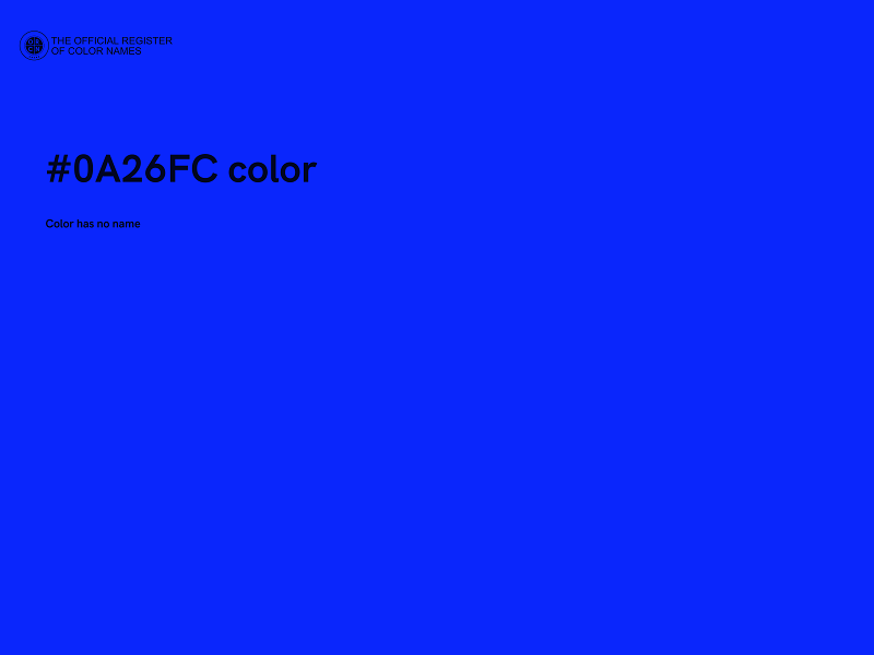 #0A26FC color image