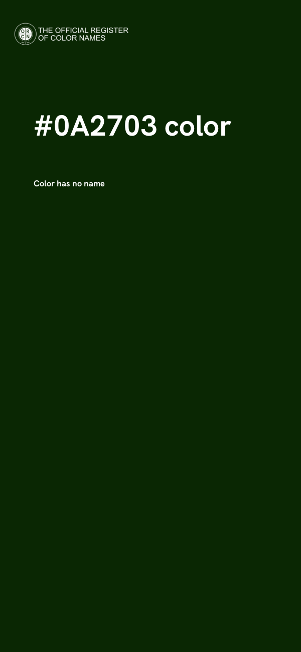 #0A2703 color image