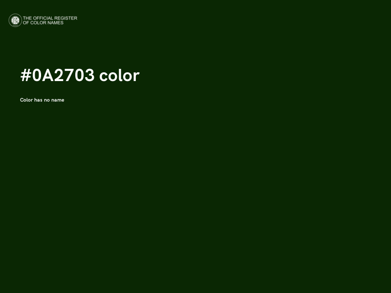 #0A2703 color image