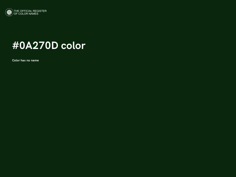 #0A270D color image