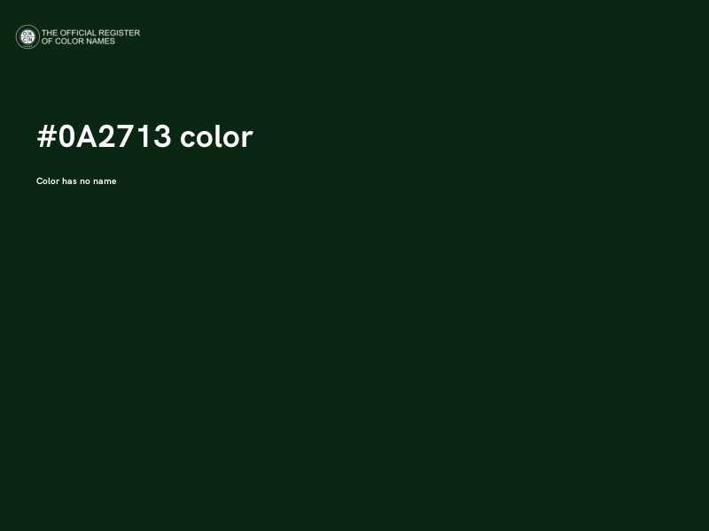 #0A2713 color image