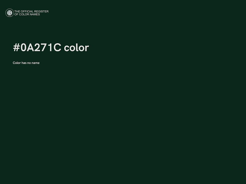 #0A271C color image