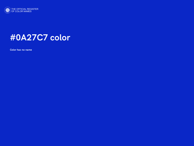 #0A27C7 color image