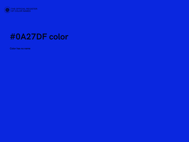 #0A27DF color image