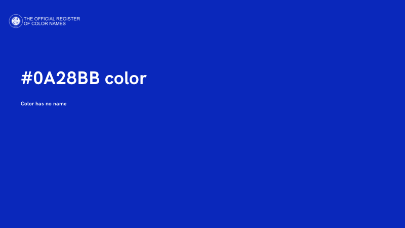 #0A28BB color image