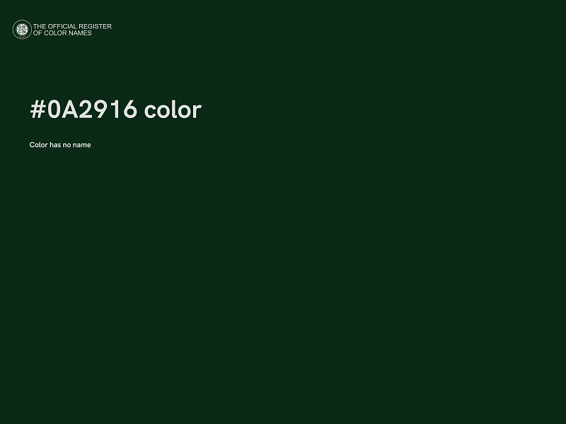 #0A2916 color image