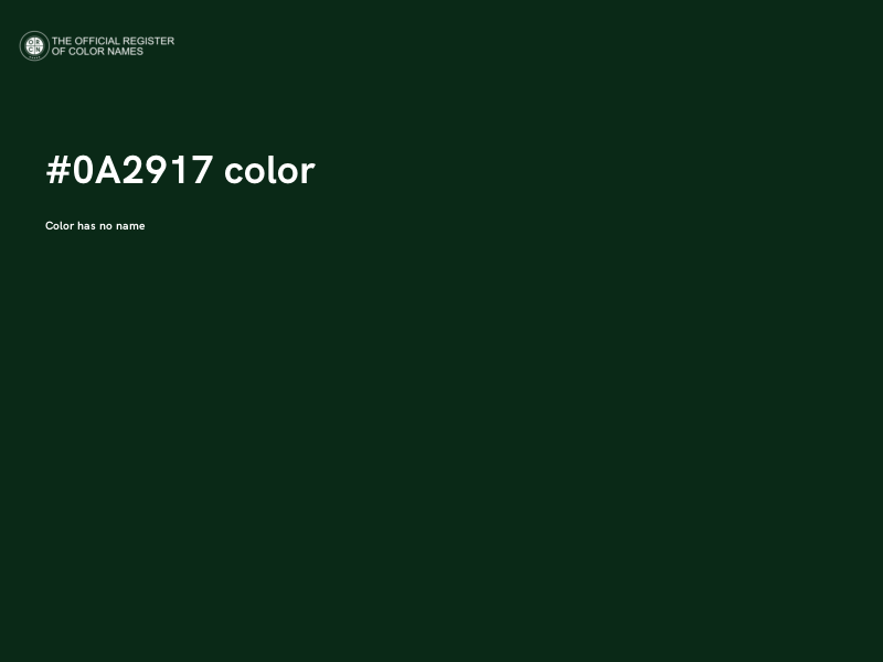#0A2917 color image