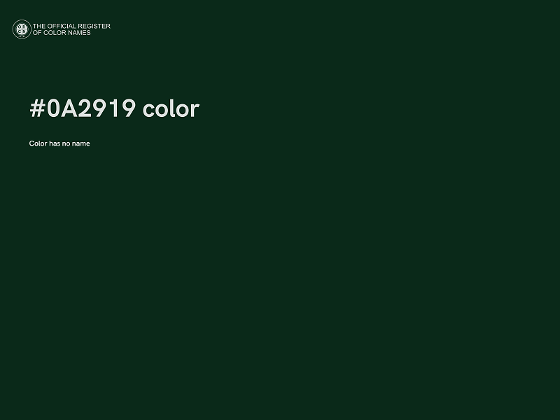 #0A2919 color image