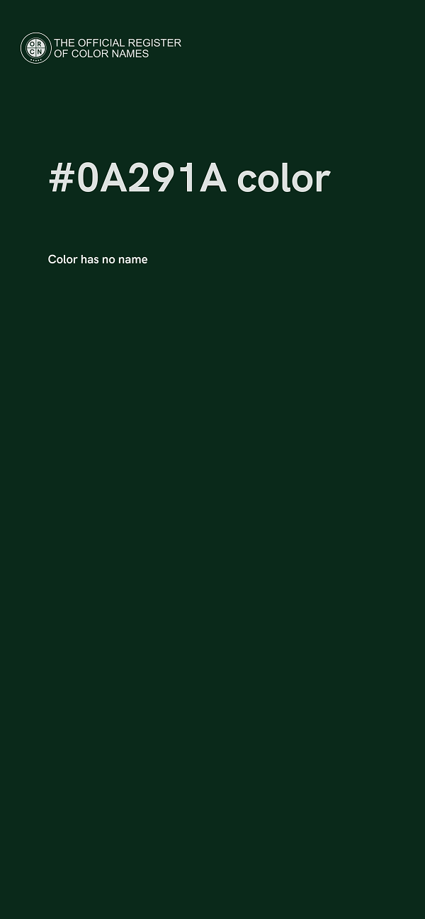 #0A291A color image