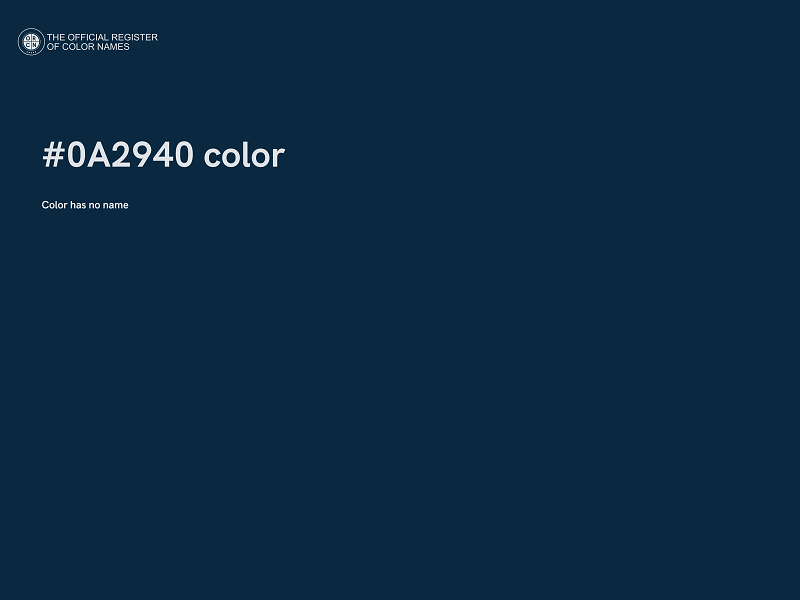 #0A2940 color image