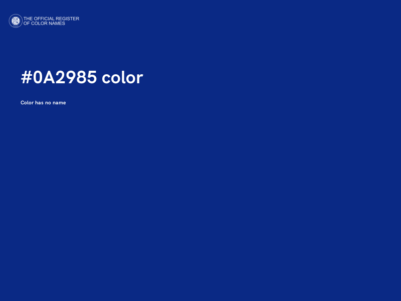 #0A2985 color image