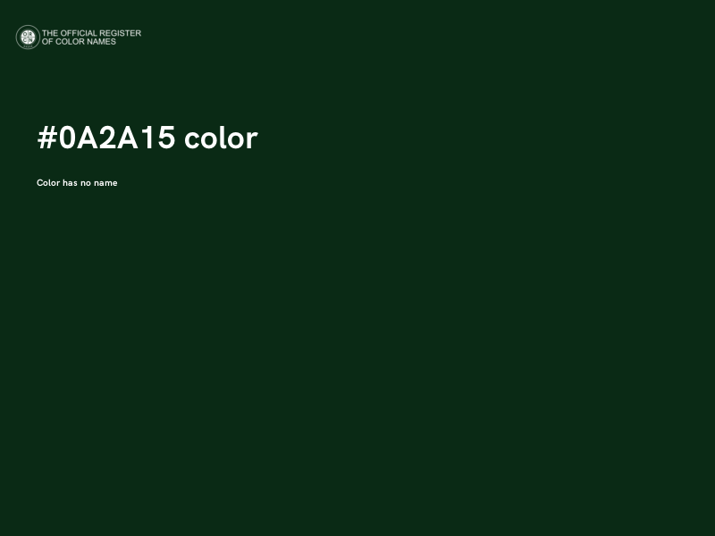 #0A2A15 color image