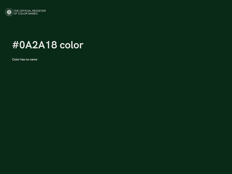#0A2A18 color image
