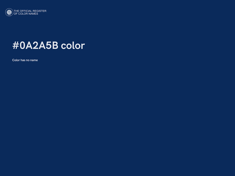 #0A2A5B color image