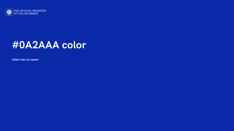 #0A2AAA color image