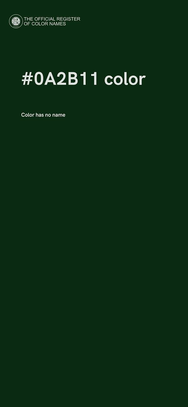 #0A2B11 color image