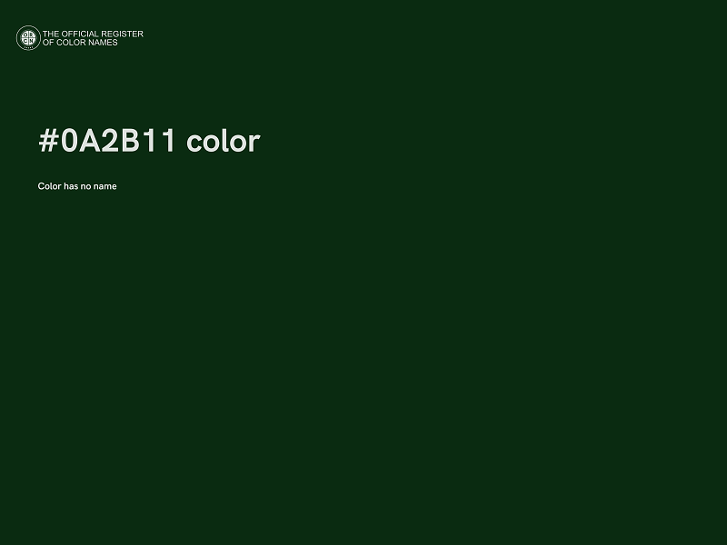 #0A2B11 color image
