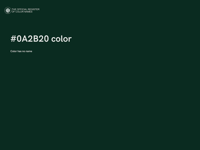 #0A2B20 color image