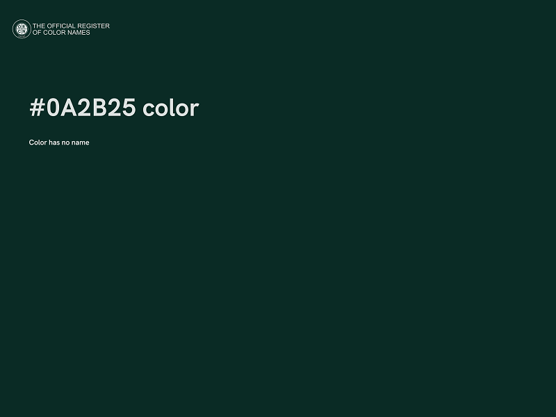 #0A2B25 color image