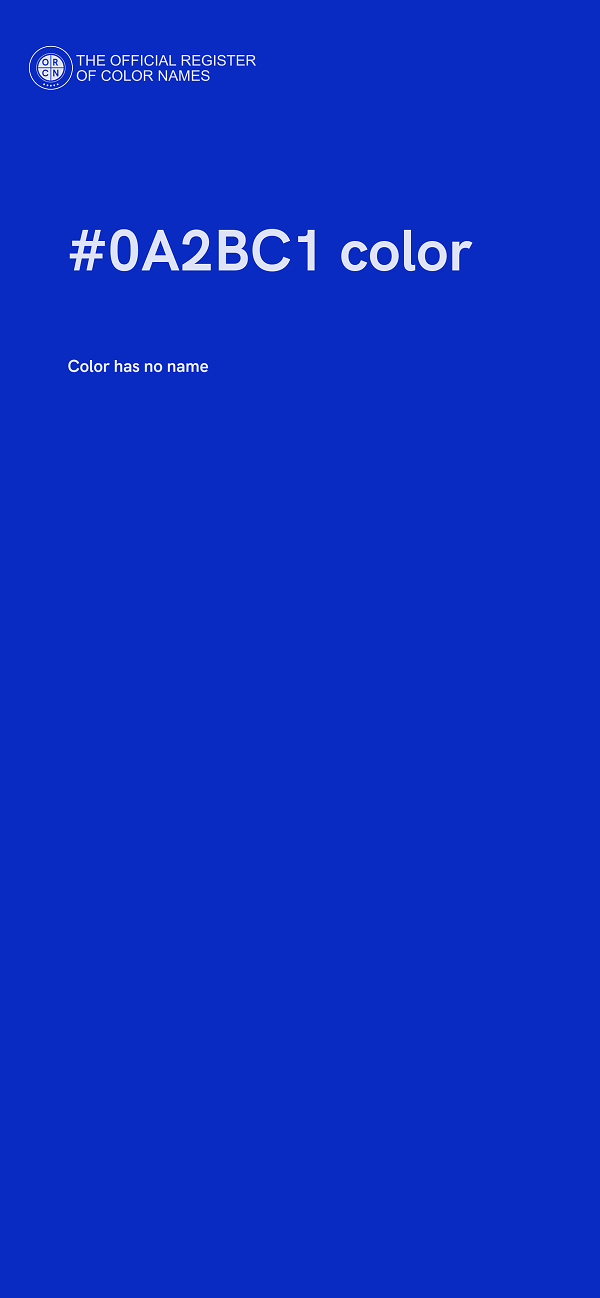 #0A2BC1 color image