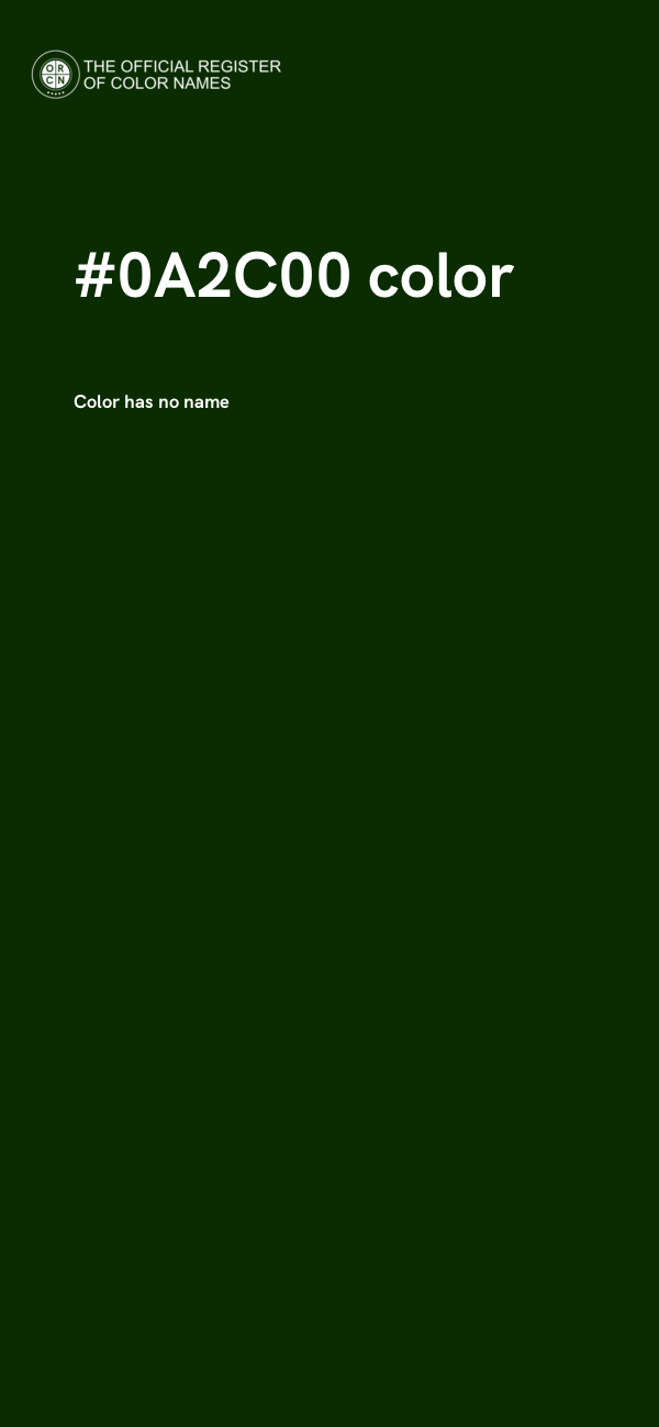 #0A2C00 color image
