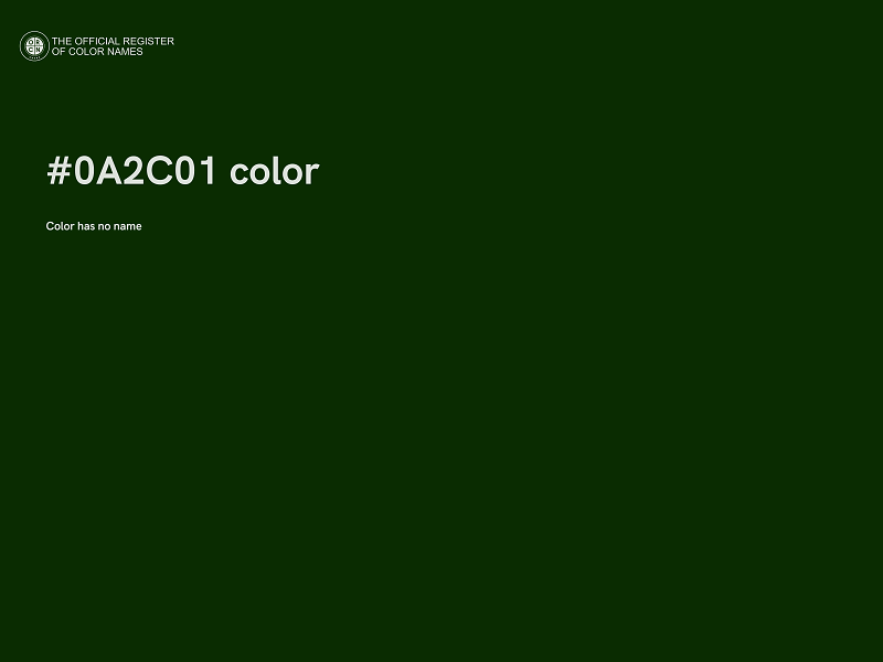 #0A2C01 color image