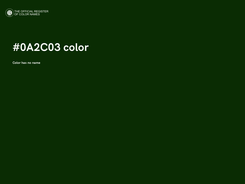 #0A2C03 color image