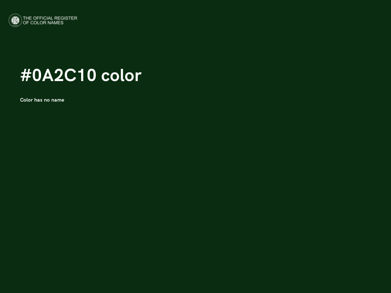 #0A2C10 color image