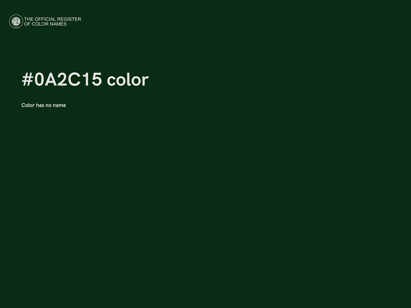 #0A2C15 color image