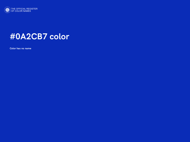 #0A2CB7 color image