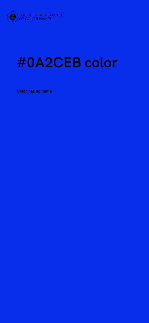 #0A2CEB color image