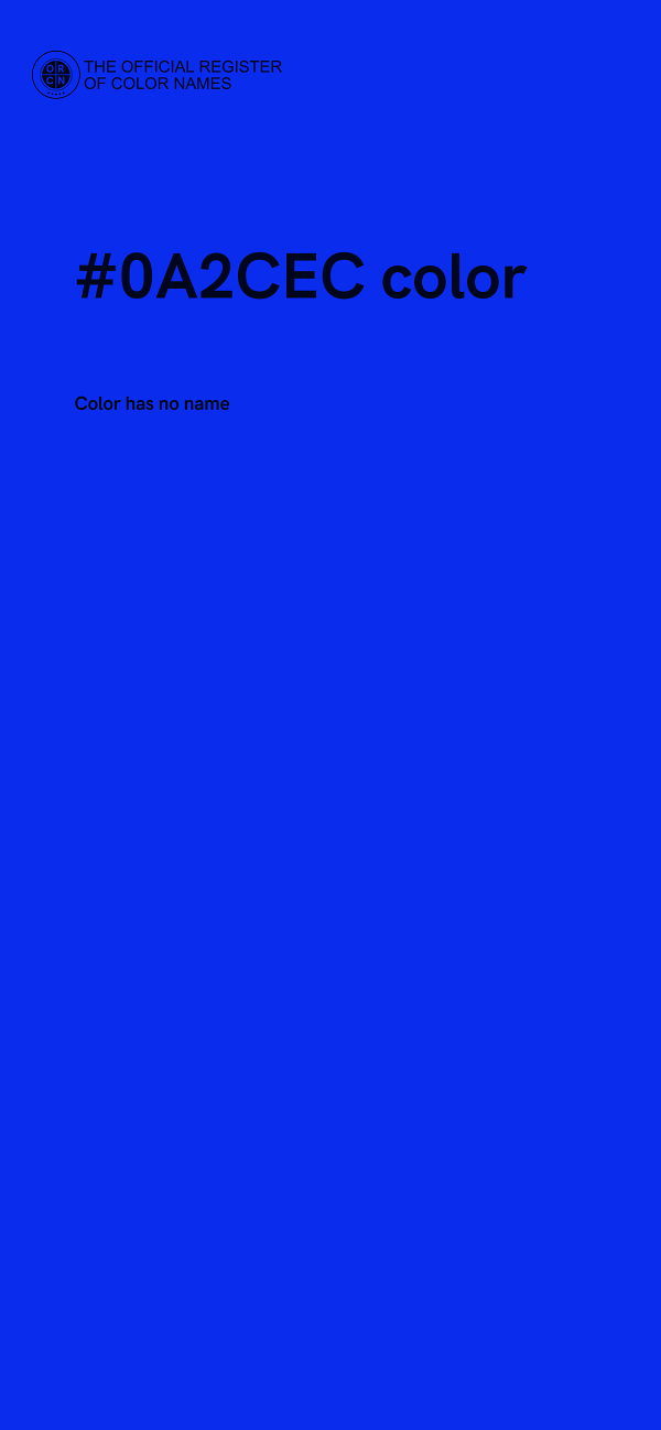 #0A2CEC color image
