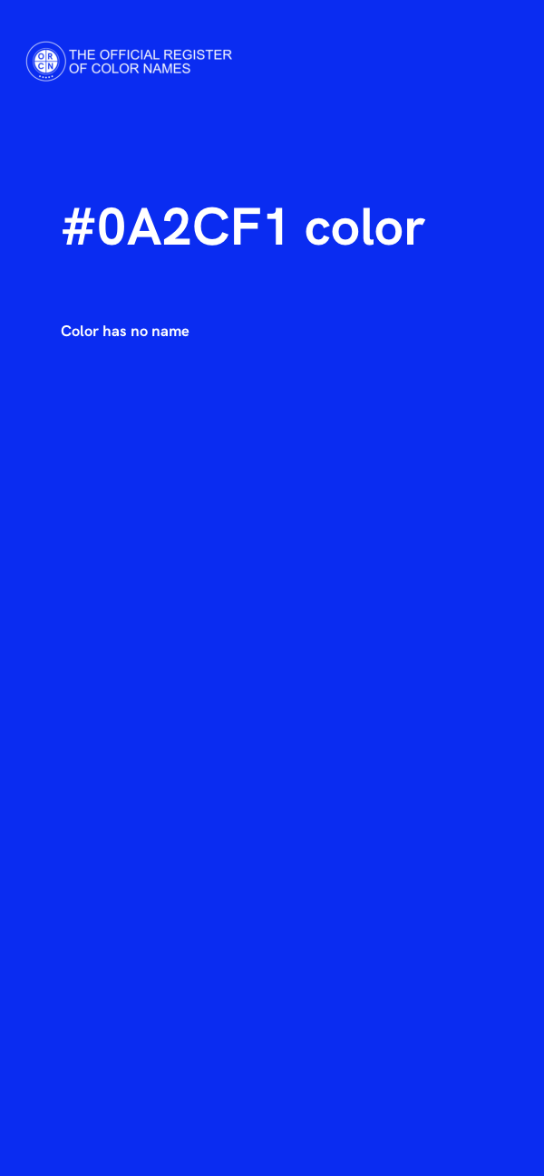 #0A2CF1 color image