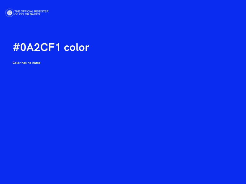 #0A2CF1 color image