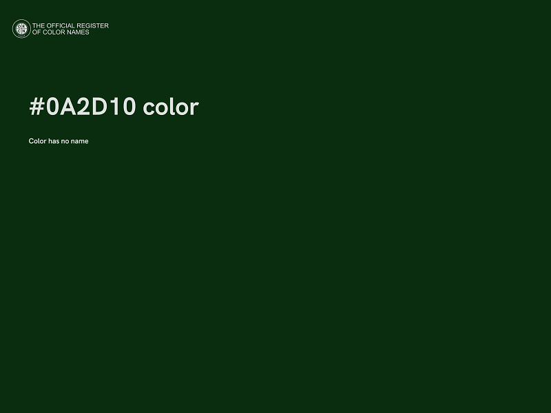 #0A2D10 color image