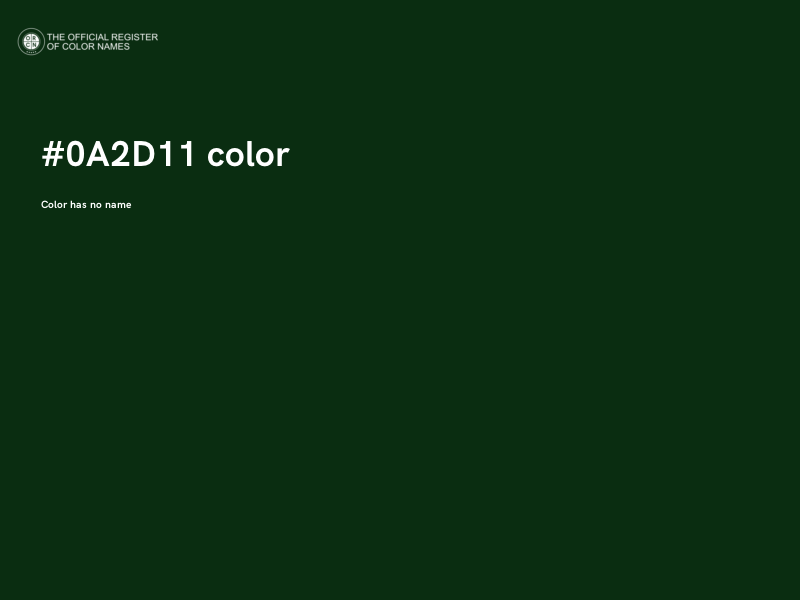 #0A2D11 color image