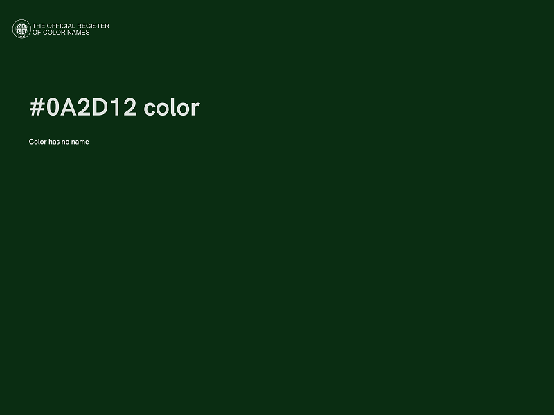#0A2D12 color image