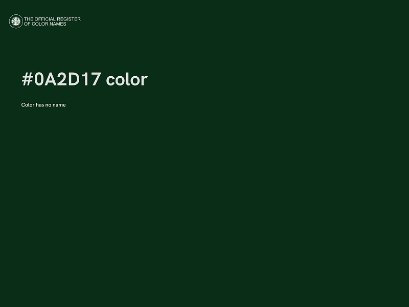 #0A2D17 color image