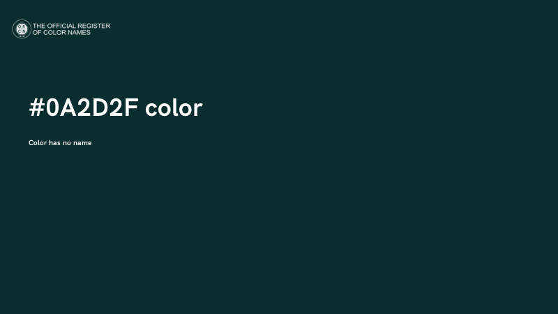 #0A2D2F color image