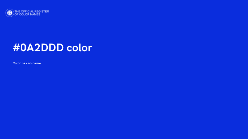 #0A2DDD color image