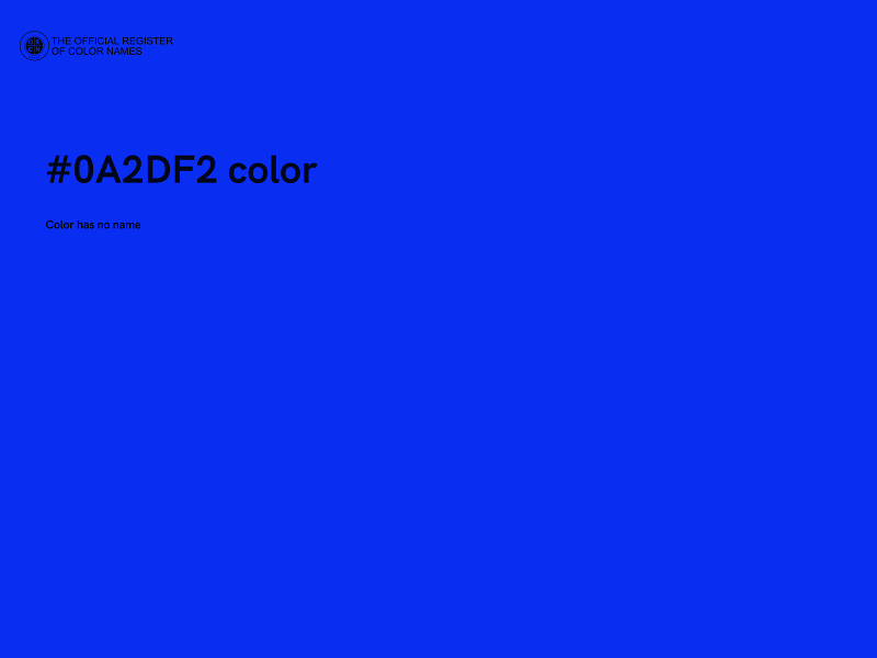 #0A2DF2 color image